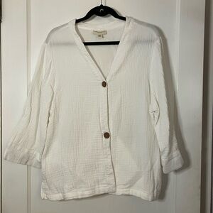 Cotton White Button-Down Women's Shirt